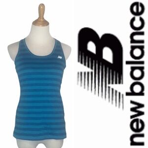 New Balance Blue Striped Dry Fit Racerback Tank s